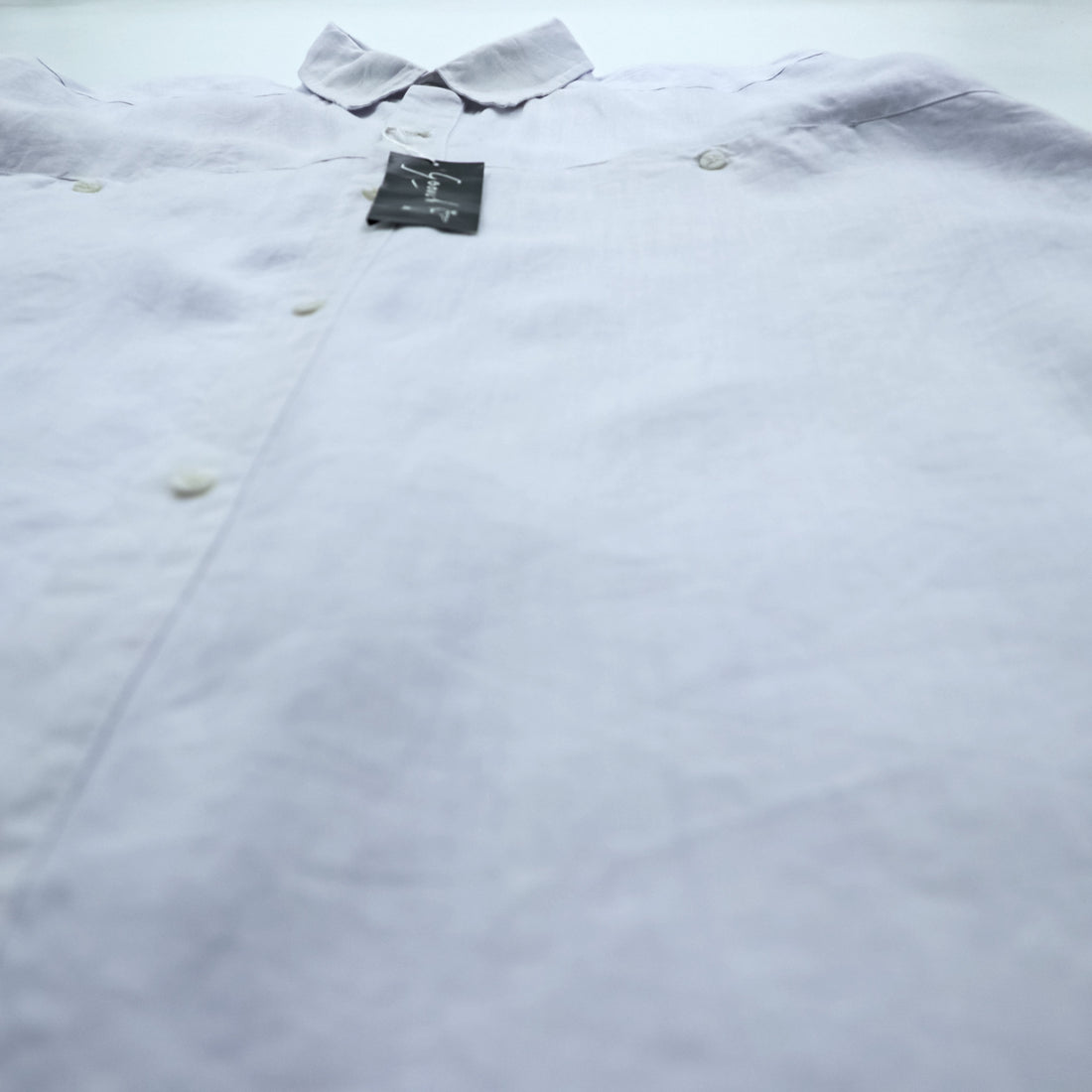 GOOUCH 90s Linen Shirt XL White Chest Pocket Big Size 100% Linen Deadstock Unused