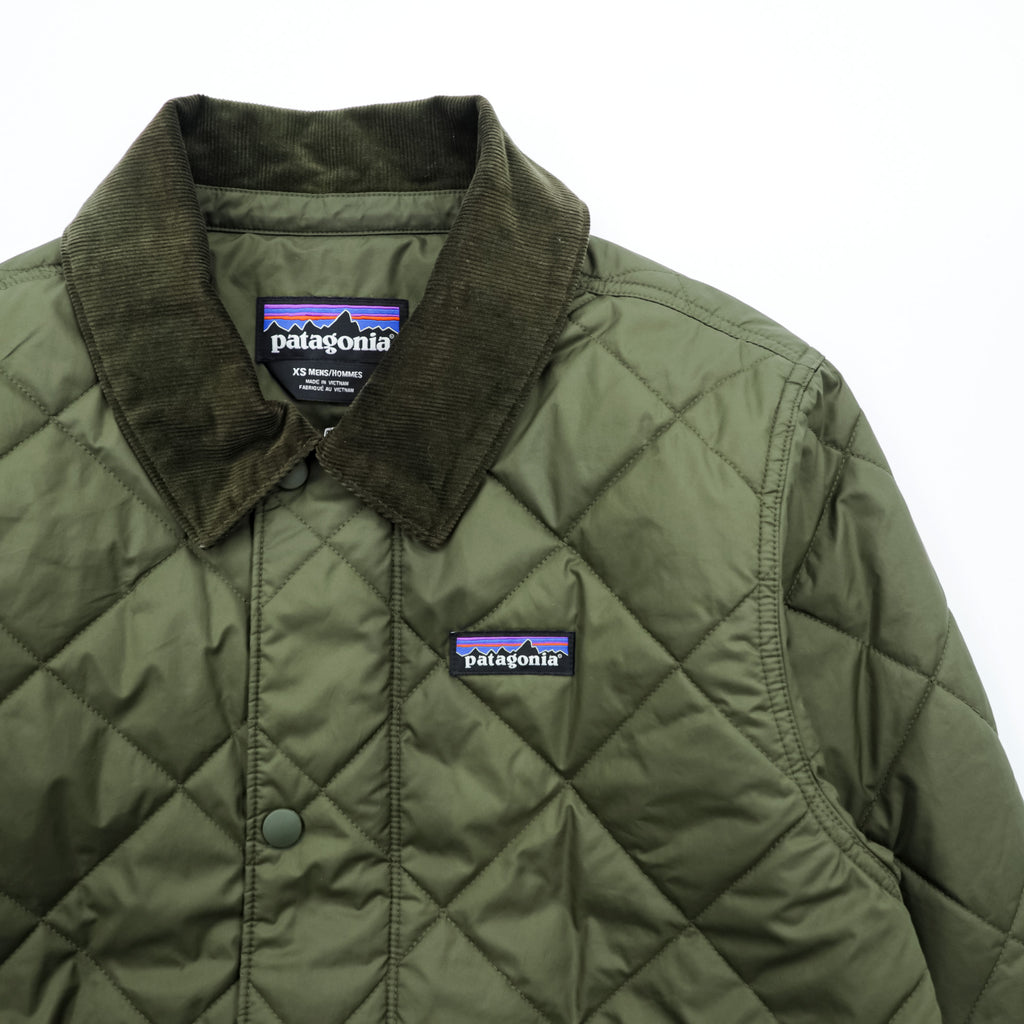 Patagonia Men's Diamond Quilted Jacket Basin Green FA20 Style 20735 Size XS Olive Puffer Shirt Jacket