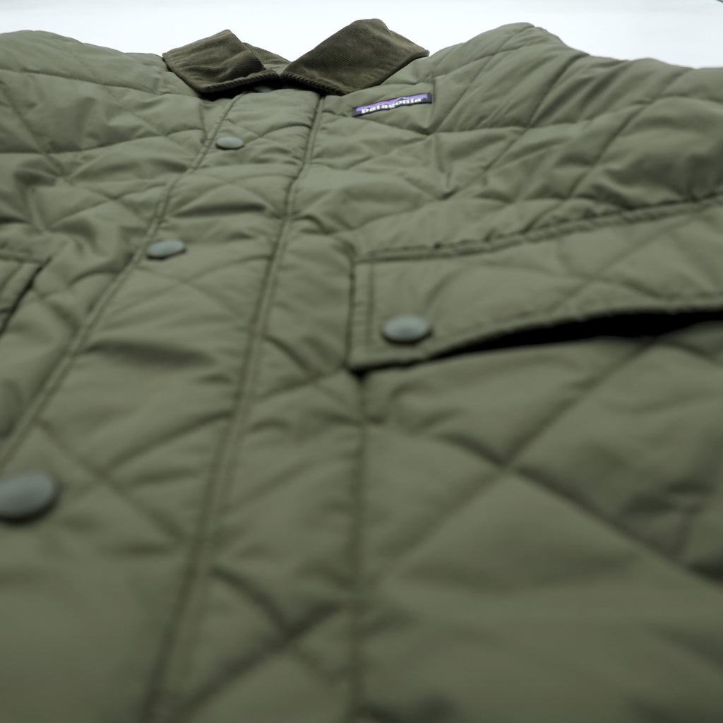 Patagonia Men's Diamond Quilted Jacket Basin Green FA20 Style 20735 Size XS Olive Puffer Shirt Jacket