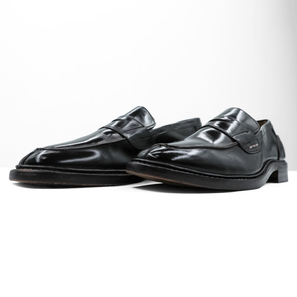 JOHN ASHFIELD Vチップ ペニーローファー 28cm ブラック グッドイヤーウェルト製法 HAND MADE ORIGINAL