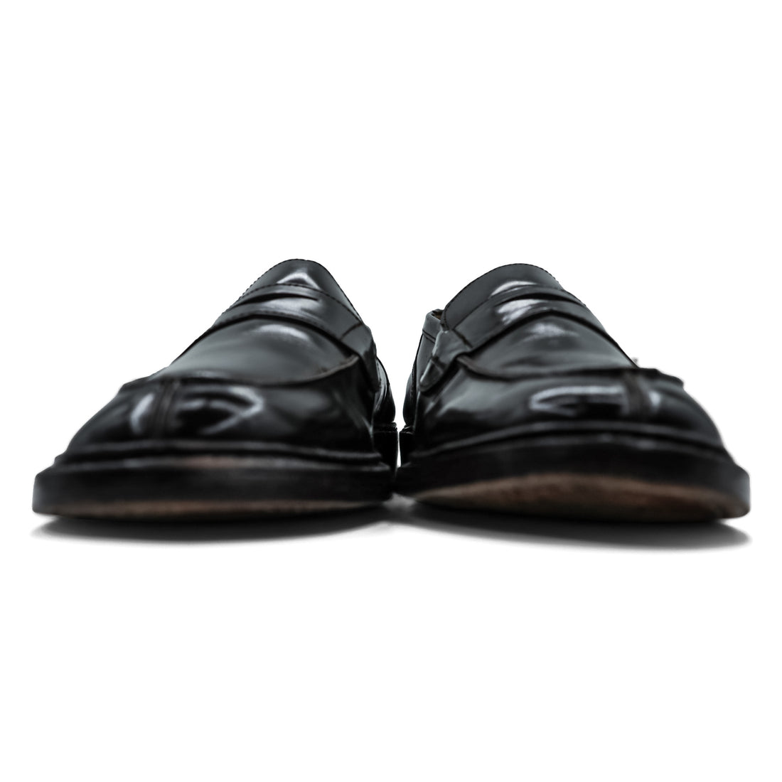 JOHN ASHFIELD Vチップ ペニーローファー 28cm ブラック グッドイヤーウェルト製法 HAND MADE ORIGINAL