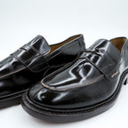 JOHN ASHFIELD Vチップ ペニーローファー 28cm ブラック グッドイヤーウェルト製法 HAND MADE ORIGINAL