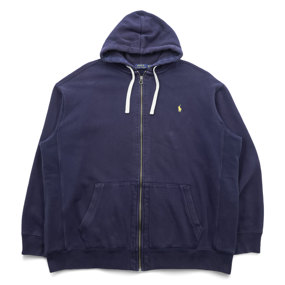 Polo Ralph Lauren リバースウィーブ ジップパーカー 3XL ネイビー スモールポニー ロゴ 刺繍