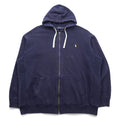 Polo Ralph Lauren リバースウィーブ ジップパーカー 3XL ネイビー スモールポニー ロゴ 刺繍