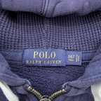 Polo Ralph Lauren リバースウィーブ ジップパーカー 3XL ネイビー スモールポニー ロゴ 刺繍