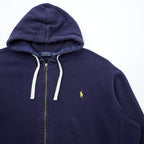 Polo Ralph Lauren リバースウィーブ ジップパーカー 3XL ネイビー スモールポニー ロゴ 刺繍