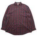 L.L.Bean Merino Wool Button-Down Shirt, Size L, Plaid, Chest Pocket, TRADITIONAL FIT, 285279, WRINKLE FREE