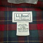 L.L.Bean Merino Wool Button-Down Shirt, Size L, Plaid, Chest Pocket, TRADITIONAL FIT, 285279, WRINKLE FREE