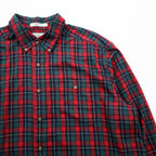 L.L.Bean Merino Wool Button-Down Shirt, Size L, Plaid, Chest Pocket, TRADITIONAL FIT, 285279, WRINKLE FREE