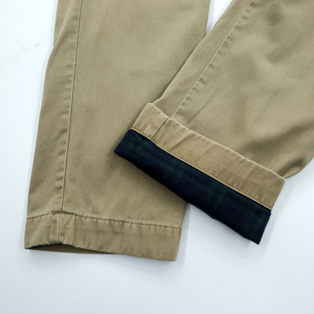 Polo Ralph Lauren ポロチノ チノパンツ ワークパンツ M ベージュ 裏地フランネル STRAIGHT FIT