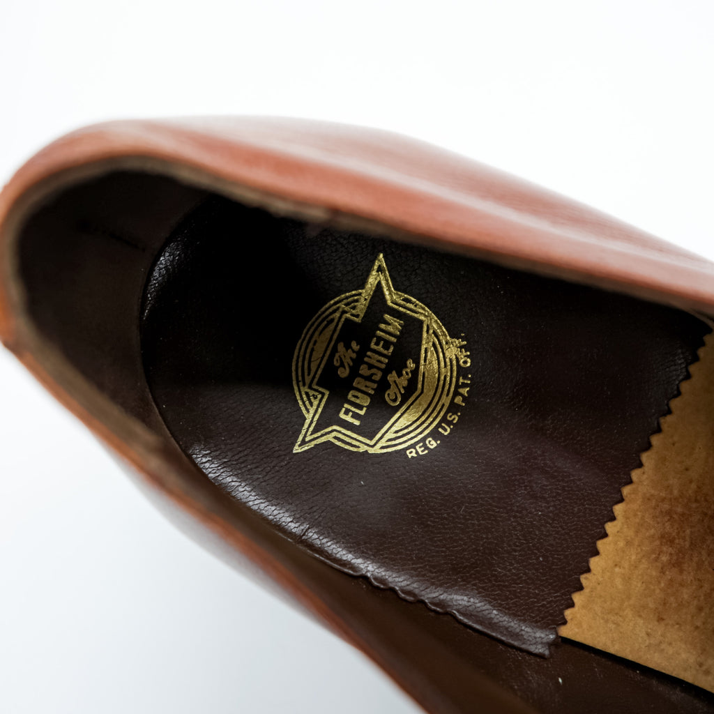 FLORSHEIM 70年代 米国製 ヴィンテージ ビット ローファー スリッポン 27.5cm ブラウン レザー 33244 USA製
