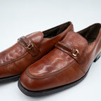 FLORSHEIM 70年代 米国製 ヴィンテージ ビット ローファー スリッポン 27.5cm ブラウン レザー 33244 USA製