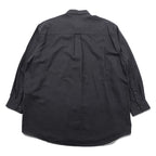 CLUB ROOM 90s Vintage Linen Button-Down Shirt L Black Oversized Chest Pocket