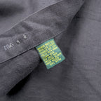 CLUB ROOM 90s Vintage Linen Button-Down Shirt L Black Oversized Chest Pocket