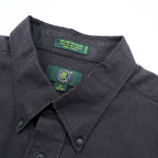 CLUB ROOM 90s Vintage Linen Button-Down Shirt L Black Oversized Chest Pocket