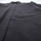 CLUB ROOM 90s Vintage Linen Button-Down Shirt L Black Oversized Chest Pocket