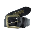 Ralph Lauren レザーベルト ブラック メタル ゴールド バックル 2223850-001