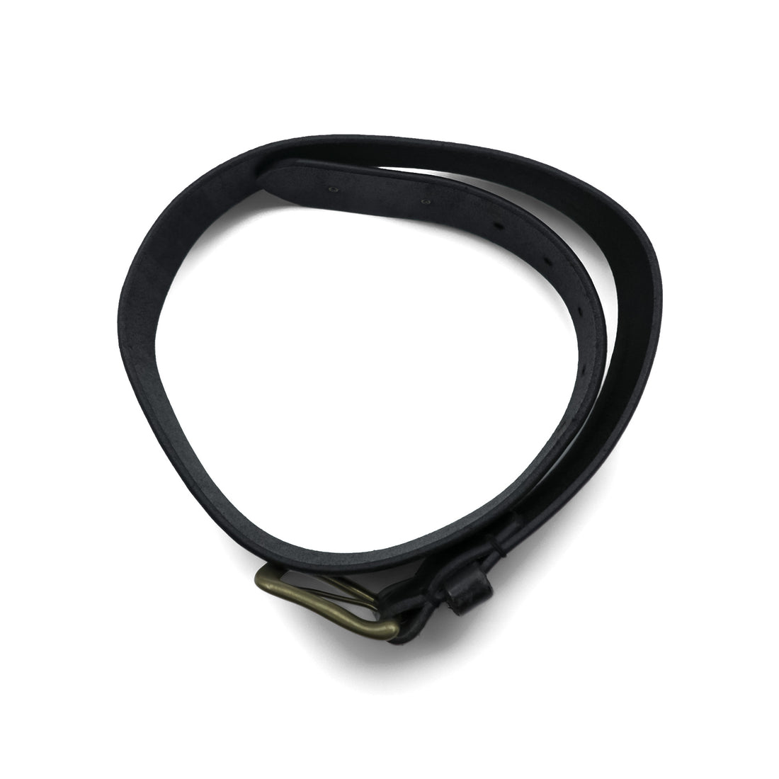 Ralph Lauren レザーベルト ブラック メタル ゴールド バックル 2223850-001