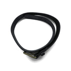 Ralph Lauren レザーベルト ブラック メタル ゴールド バックル 2223850-001