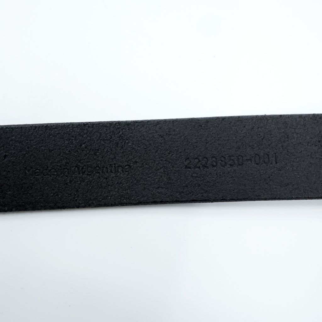 Ralph Lauren レザーベルト ブラック メタル ゴールド バックル 2223850-001