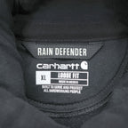 carhartt ヘビーウェイト パーカー XL ブラック ルーズフィット フロント カンガルーポケット RAIN DEFENDER TS0615