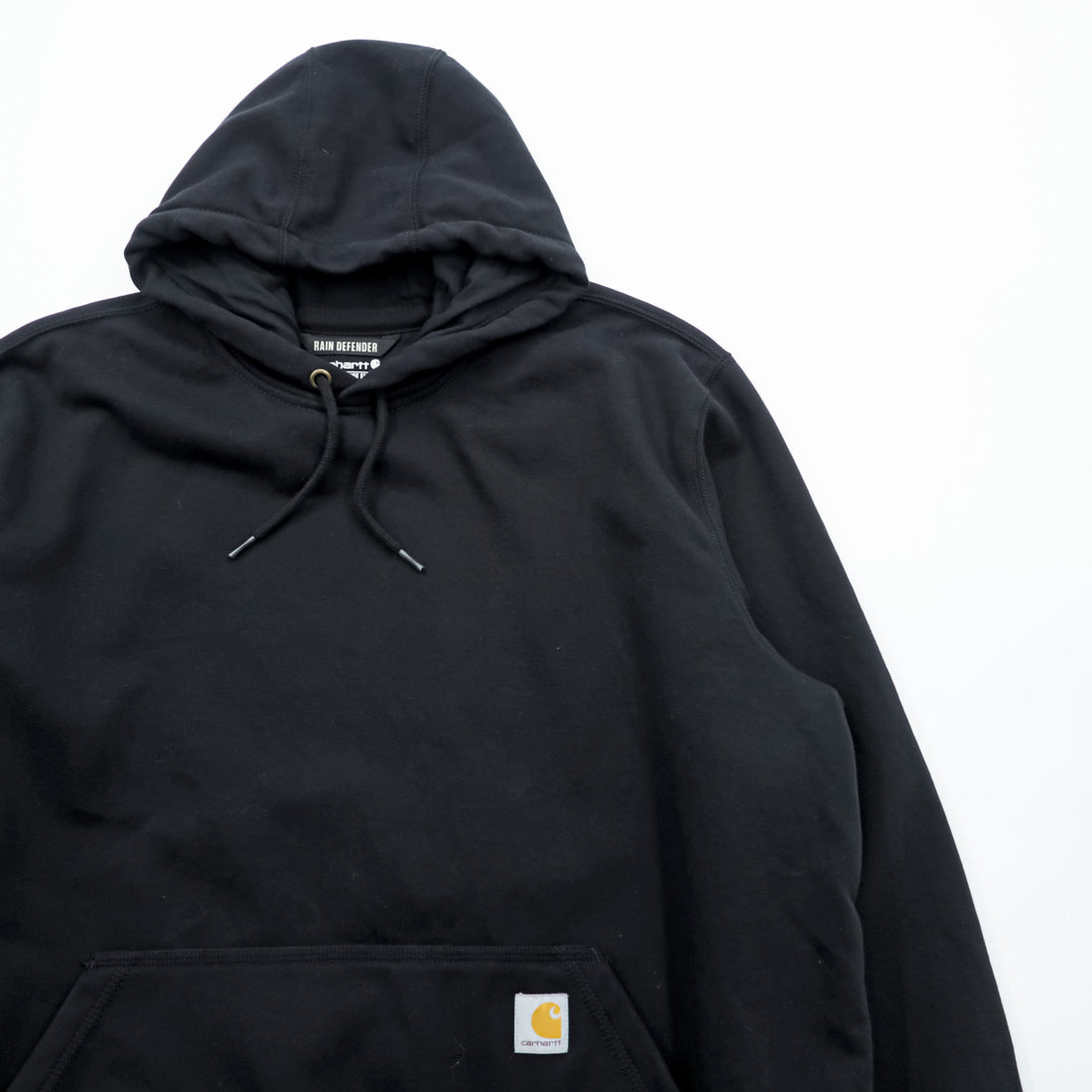 carhartt ヘビーウェイト パーカー XL ブラック ルーズフィット フロント カンガルーポケット RAIN DEFENDER TS0615