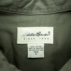 Eddie Bauer 90年代 ボタンダウンシャツ XL オリーブ コットン 胸ポケット ビッグサイズ