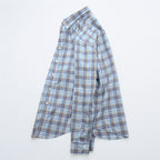 Brooks Brothers ボタンダウンシャツ M チェック ブルー コットン 胸ポケット ノンアイロン