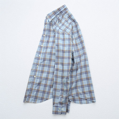 Brooks Brothers Button-Down Shirt M Checked Blue Slim Fit