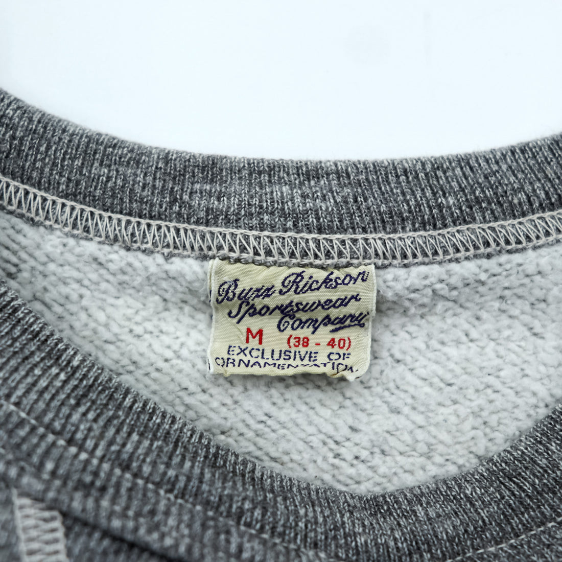 BUZZ RICKSON'S 前V スウェット トレーナー M グレー U.S.AIR FORCE 日本製 東洋エンタープライズ