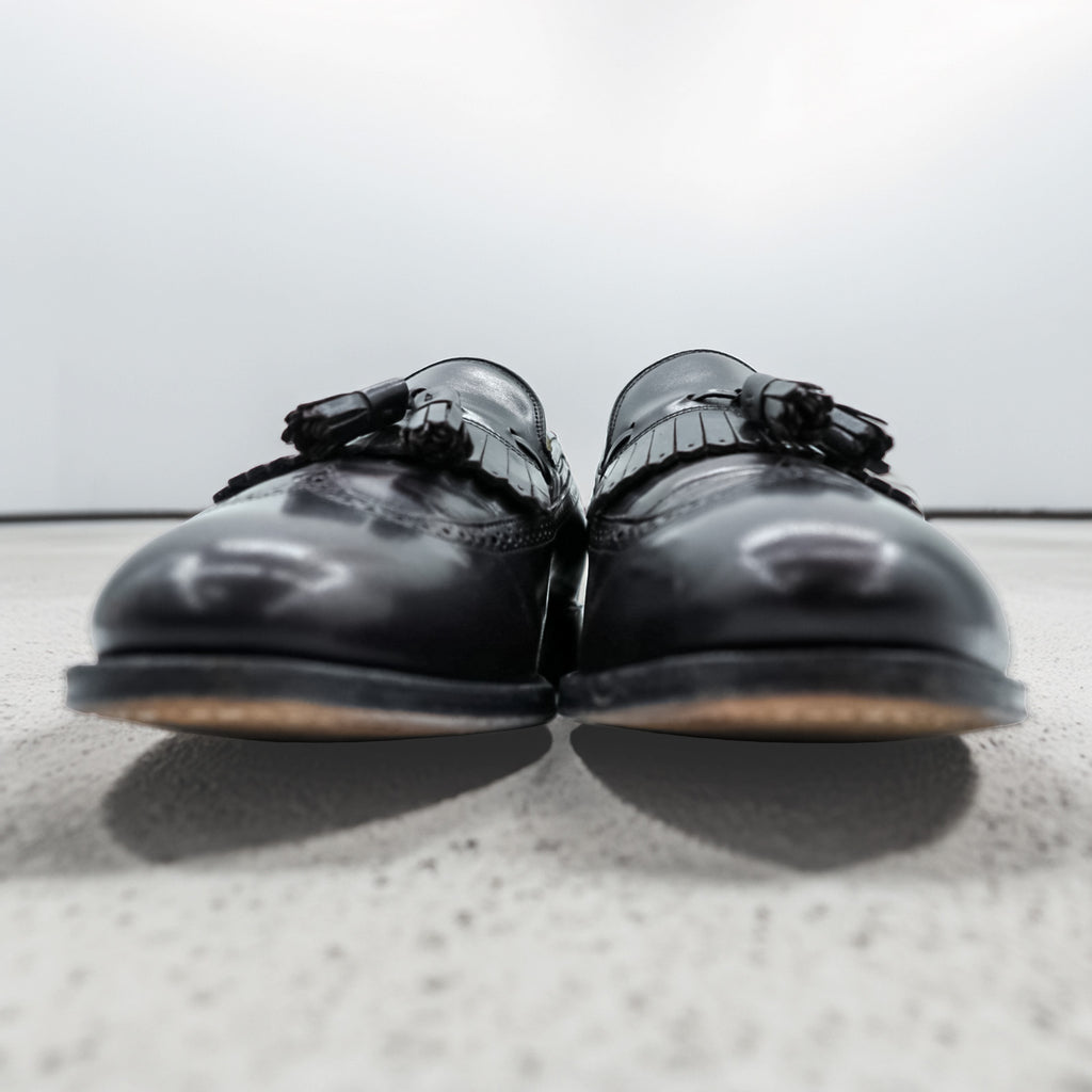 JOHNSTON&MURPHY フリンジ タッセル ローファー 28cm レザー 本革 ウィングチップ バーガンディー  08609