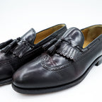 JOHNSTON&MURPHY フリンジ タッセル ローファー 28cm レザー 本革 ウィングチップ バーガンディー  08609