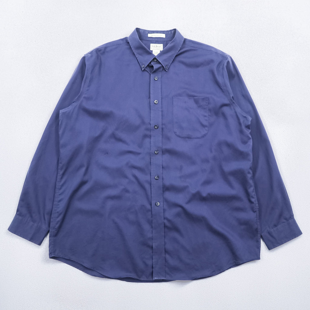 L.L.Bean button-down shirt, size XL and up, navy, item number 264077, WRINKLE RESISTANT.