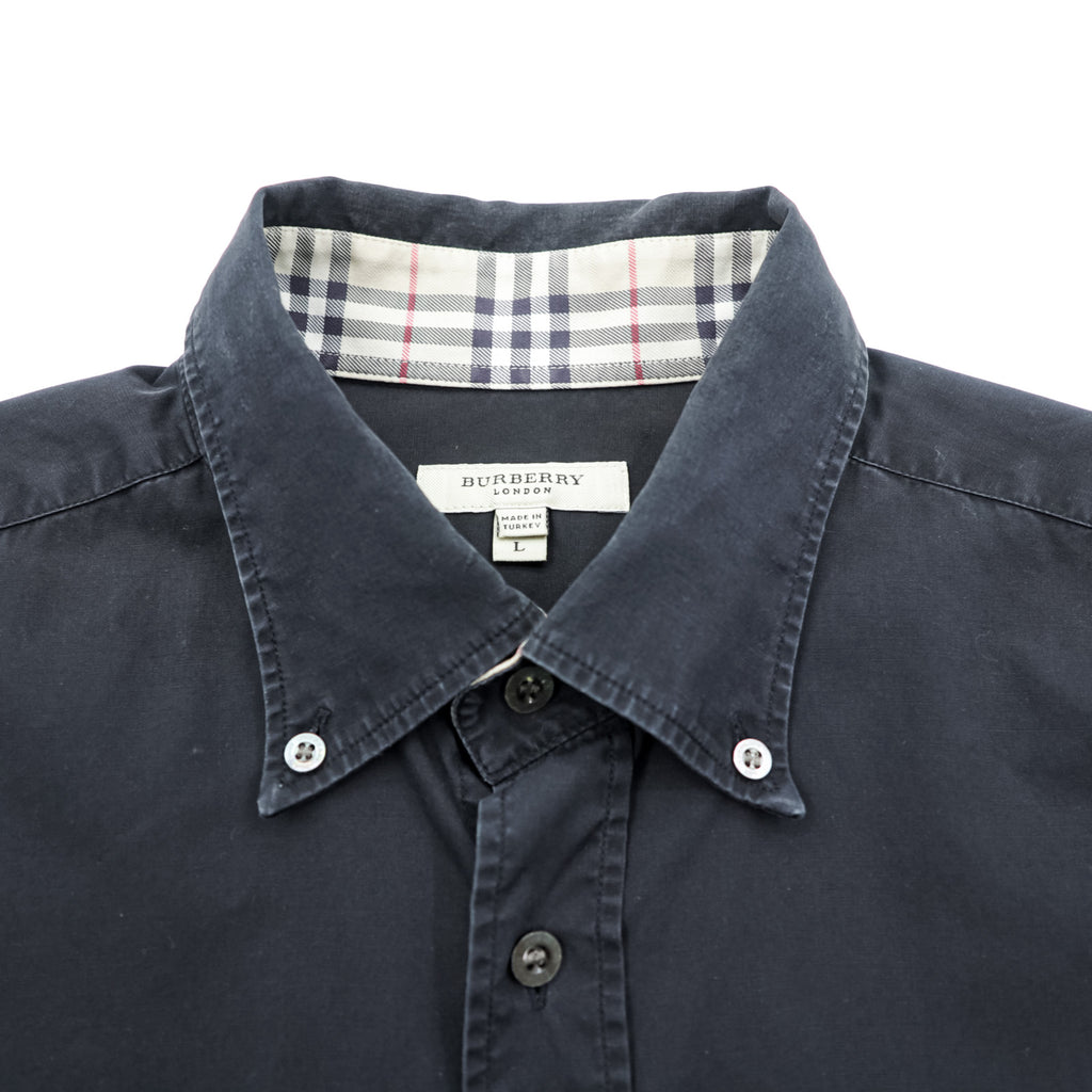 BURBERRY Türkiye-made button-down shirt, size L, black, TRSARGIYESK