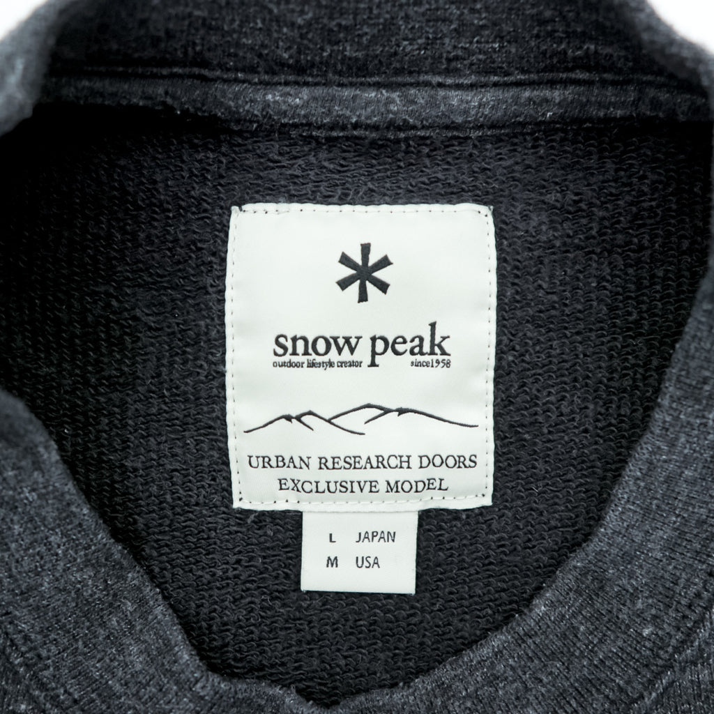 snow peak スウェット トレーナー L グレー サイドポケット URBAN RESEARCH DOORS 別注 UR-SW-25AU701