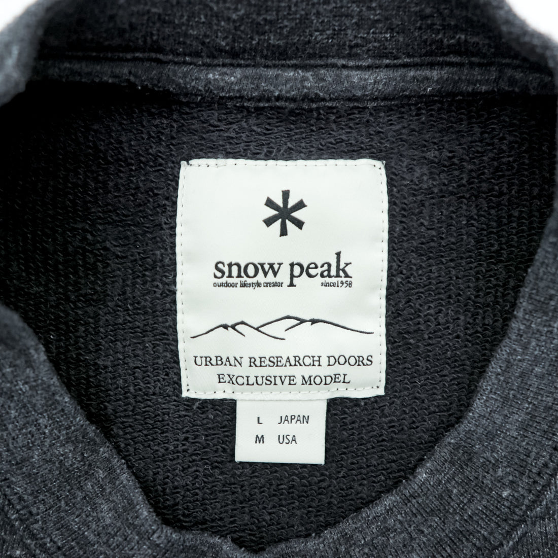 snow peak スウェット トレーナー L グレー サイドポケット URBAN RESEARCH DOORS 別注 UR-SW-25AU701