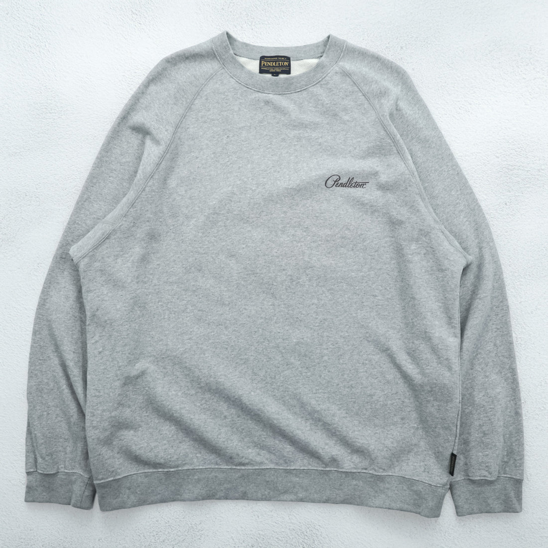 PENDLETON バックプリント スウェット トレーナー L グレー ネイティブ柄 チマヨ コットン 3475-3006