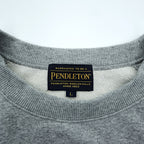 PENDLETON Back Print Sweatshirt, Size L, Gray, 3475-3006