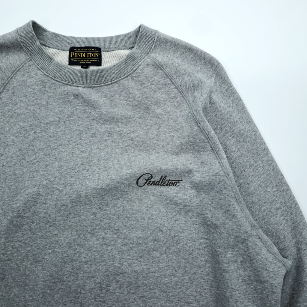 PENDLETON Back Print Sweatshirt, Size L, Gray, 3475-3006