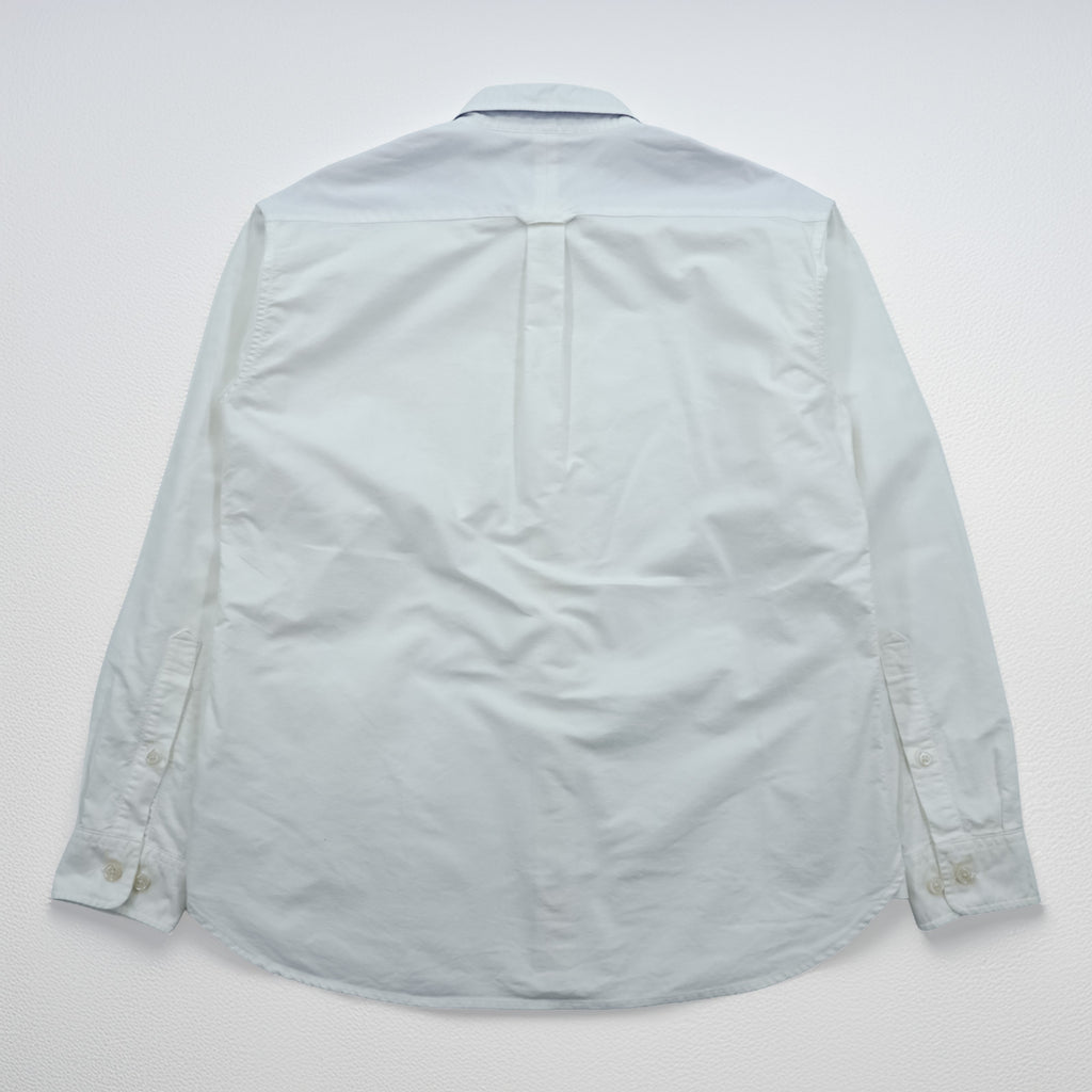 Columbia Oxford Button-Down Shirt Troy Hill Long Sleeve Shirt L White PM7836