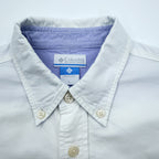 Columbia Oxford Button-Down Shirt Troy Hill Long Sleeve Shirt L White PM7836
