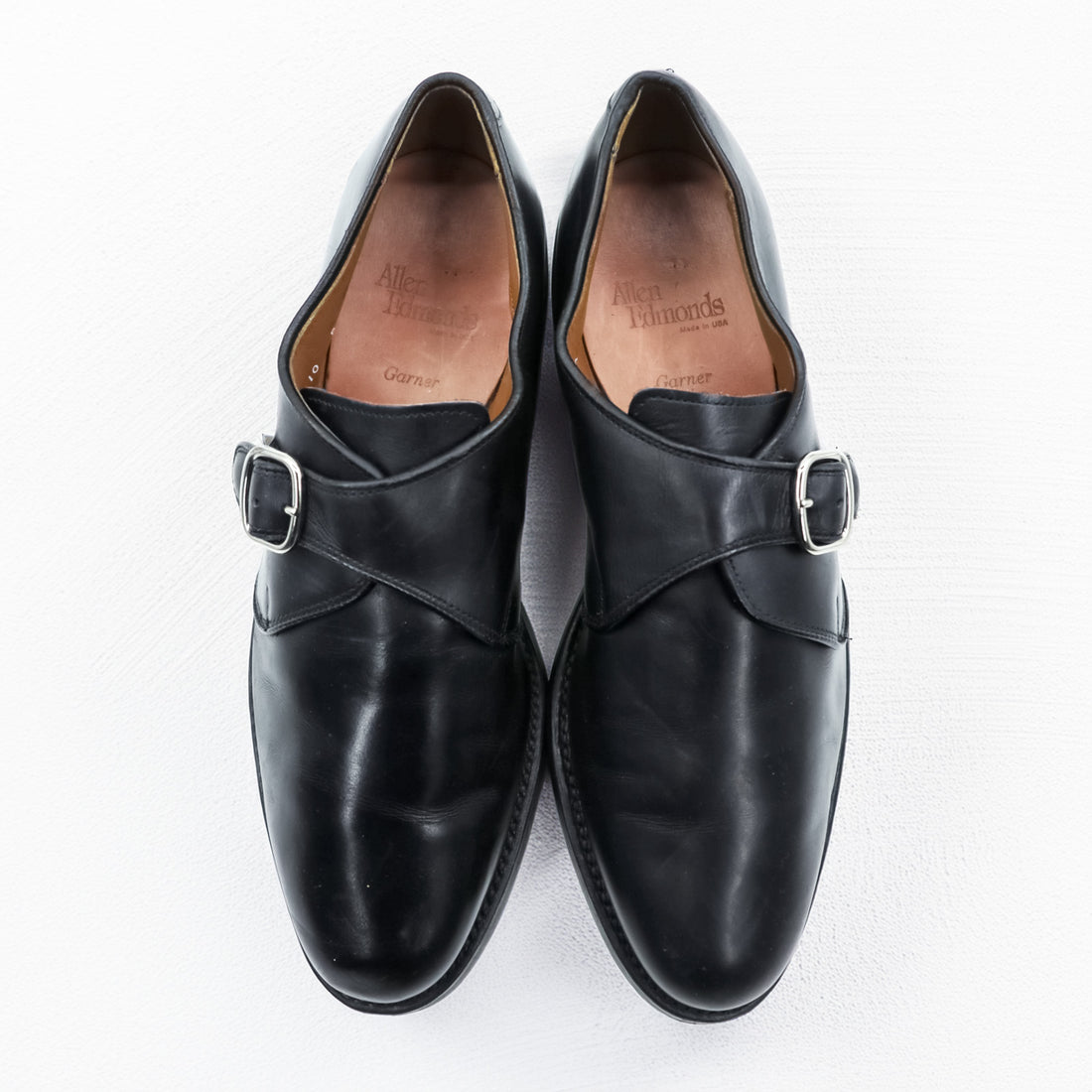 Allen Edmonds USA製 モンクストラップ ドレスシューズ 28cm ブラック レザー ラウンドトゥ GARNER 2405