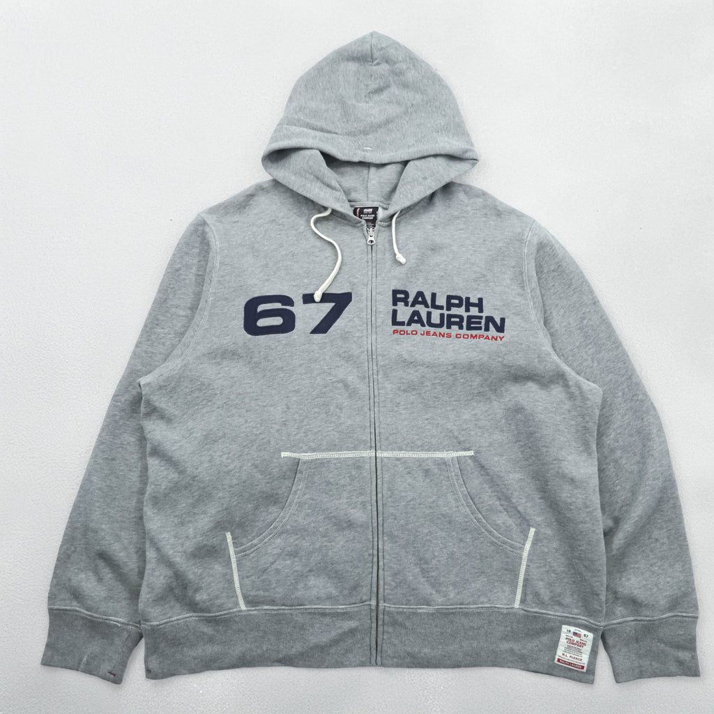 Polo Ralph Lauren 90年代 ジップパーカー XL グレー コットン POLO JEANS COMPANY