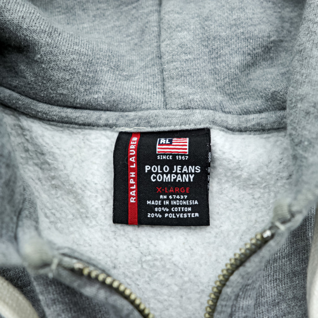 Polo Ralph Lauren 90年代 ジップパーカー XL グレー コットン POLO JEANS COMPANY
