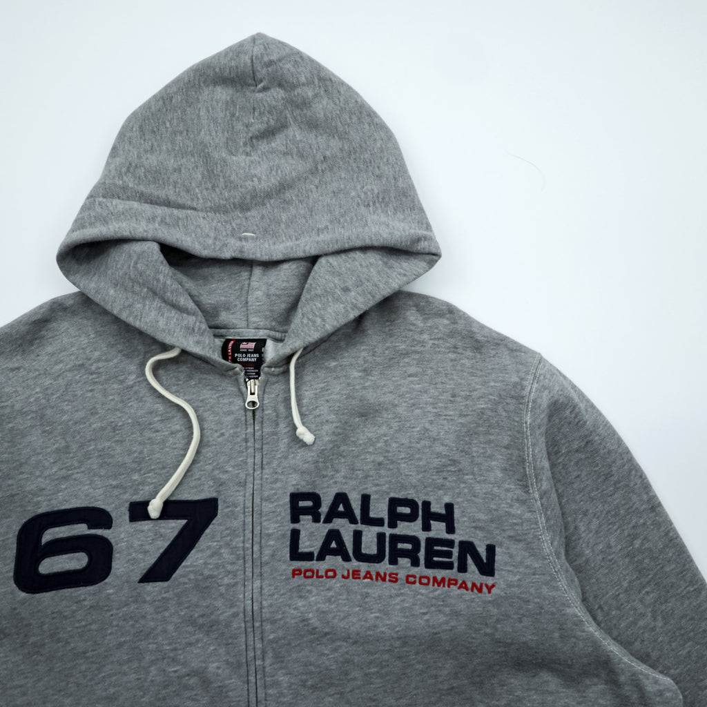 Polo Ralph Lauren 90年代 ジップパーカー XL グレー コットン POLO JEANS COMPANY
