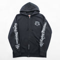 HARLEY DAVIDSON ジップパーカー L ブラック スリーブ プリント バックロゴ Bravado製 EMERALD CITY