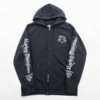 HARLEY DAVIDSON ジップパーカー L ブラック スリーブ プリント バックロゴ Bravado製 EMERALD CITY