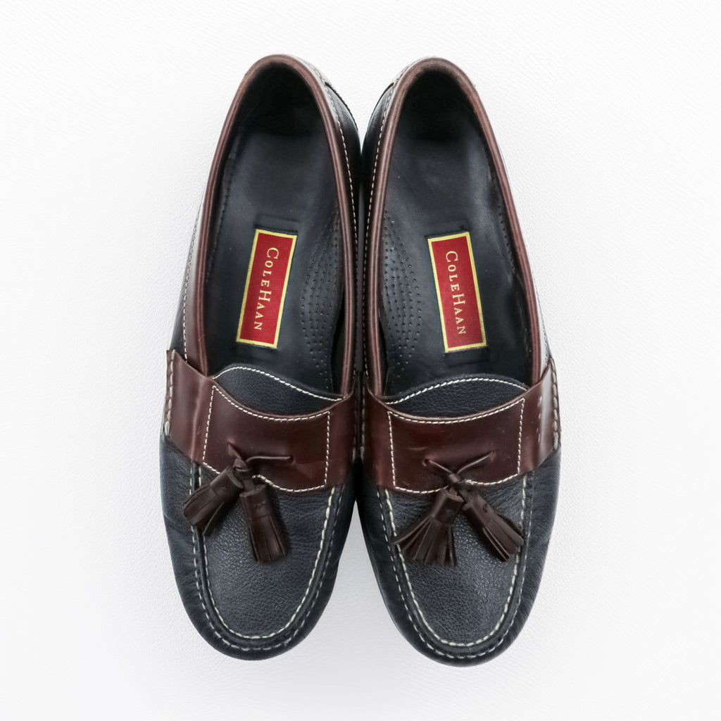 Cole Haan フリンジ タッセルローファー 28cm ブラウン ブラック レザー 本革 02997