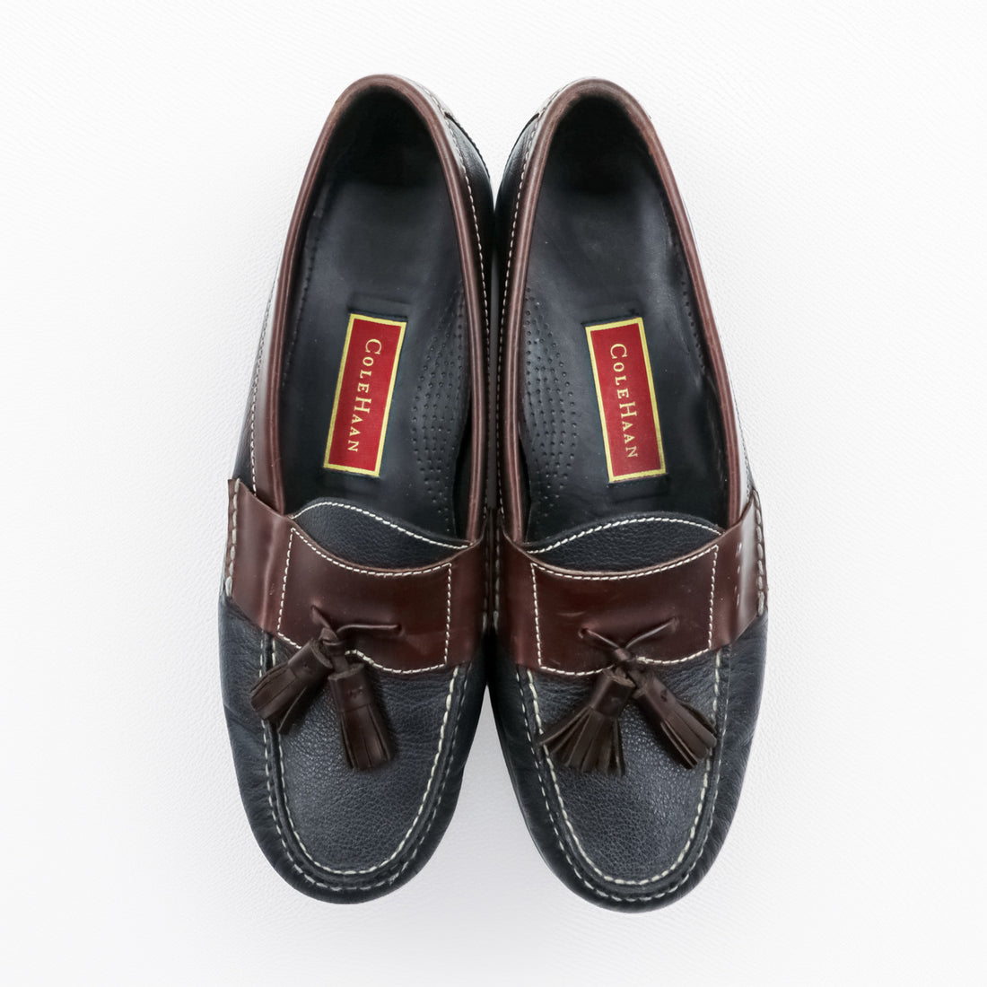 Cole Haan フリンジ タッセルローファー 28cm ブラウン ブラック レザー 本革 02997