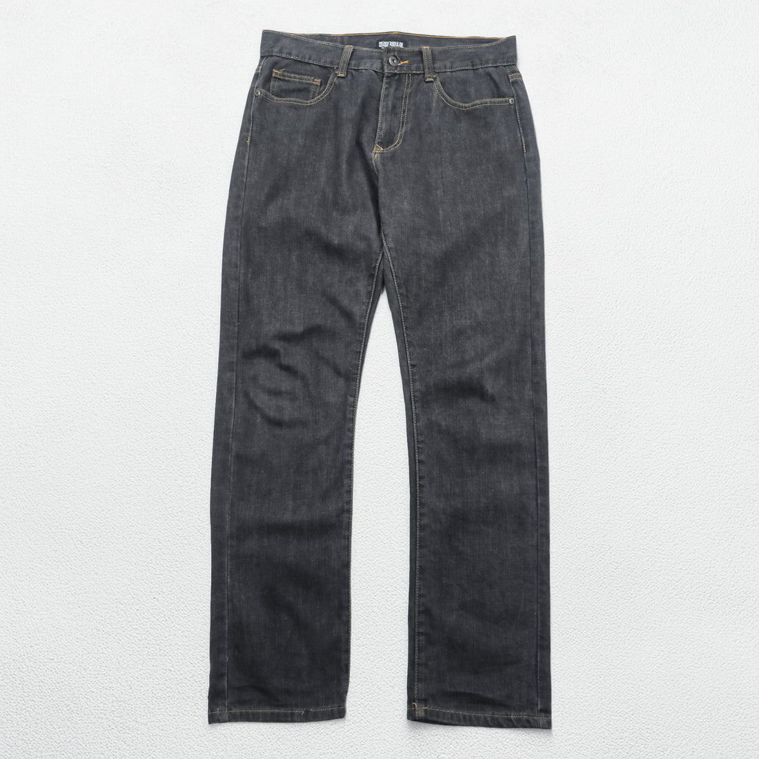 STUSSY デニムパンツ ジーンズ M ブラック ストレート ROUGH & RUGGED DENIM